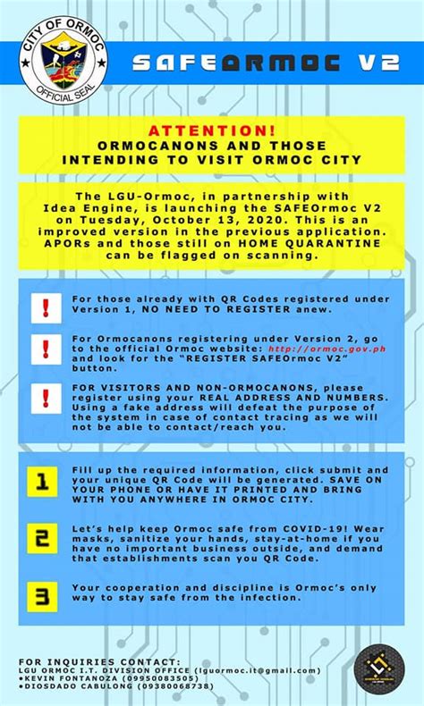 ormoc qr code|For Public Announcement and .